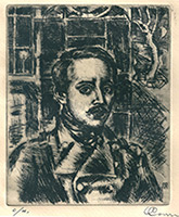 Valery Sopp. Portrait of Lermontov