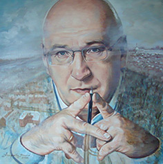Raisa Arefyeva. Portrait of Vladimir Velmozhin, editor of weekly publication «Indeed»